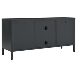 Anthrazit TV-Schrank 105 cm Stahl/Glas