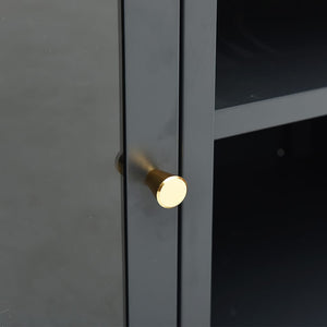 Anthrazit TV-Schrank 105 cm Stahl/Glas