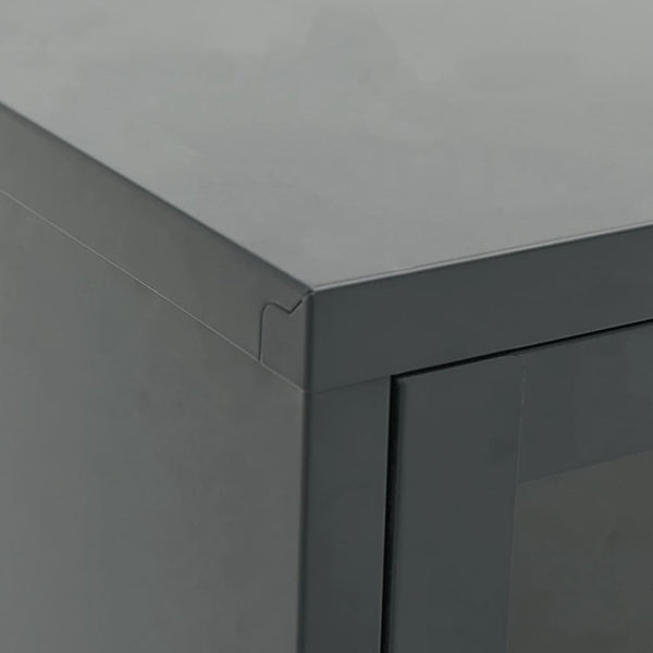 Anthrazit TV-Schrank 105 cm Stahl/Glas