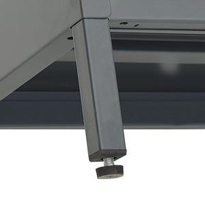 Anthrazit TV-Schrank 105 cm Stahl/Glas