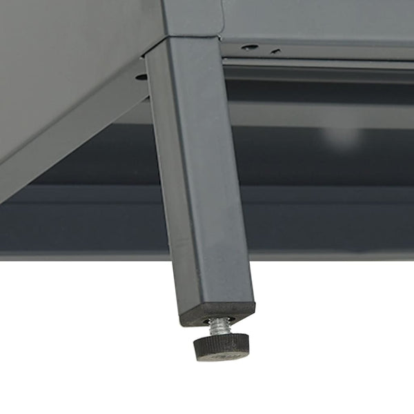 Anthrazit TV-Schrank 105 cm Stahl/Glas