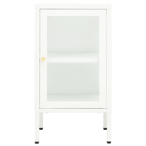 vidaXL Buffet 38x35x70 cm Métal et Verre