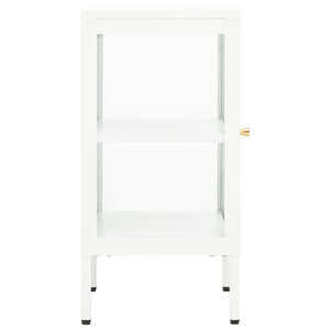 vidaXL Buffet 38x35x70 cm Métal et Verre