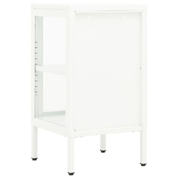vidaXL Buffet 38x35x70 cm Métal et Verre