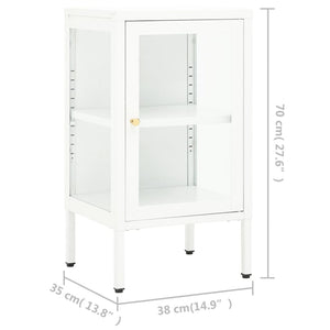 vidaXL Buffet 38x35x70 cm Métal et Verre