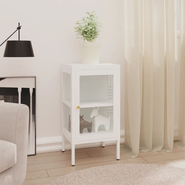 vidaXL Buffet 38x35x70 cm Métal et Verre