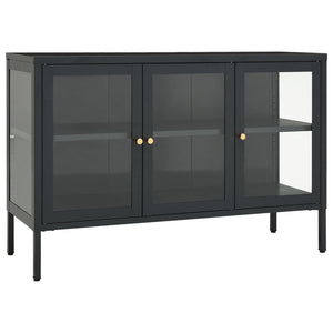 Anthrazit Sideboard 105 cm Stahl/Glas