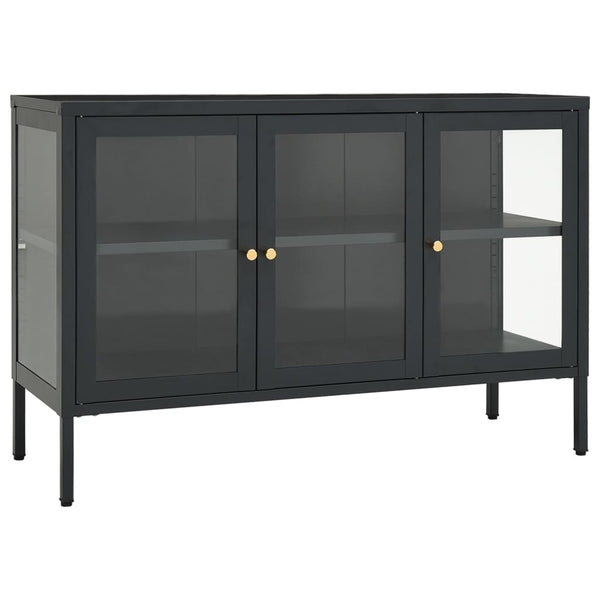 Anthrazit Sideboard 105 cm Stahl/Glas
