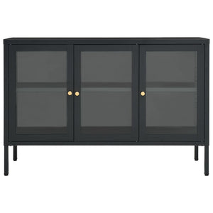 Anthrazit Sideboard 105 cm Stahl/Glas