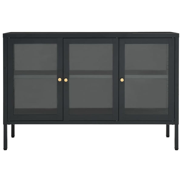 Anthrazit Sideboard 105 cm Stahl/Glas