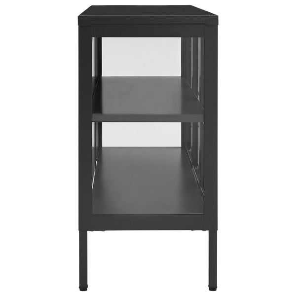 Anthrazit Sideboard 105 cm Stahl/Glas