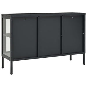 Anthrazit Sideboard 105 cm Stahl/Glas