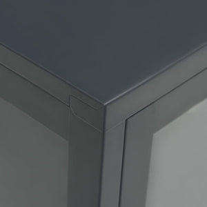 Anthrazit Sideboard 105 cm Stahl/Glas