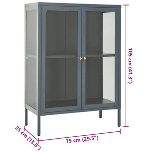 Anthrazit Sideboard 75x35x105 cm