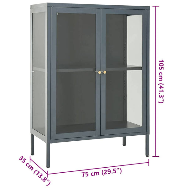 Anthrazit Sideboard 75x35x105 cm