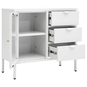 Weißes Sideboard 75 cm mit Schubladen