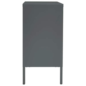 Sideboard Anthrazit 75x70 cm Stahl/Hartglas