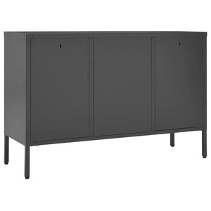 vidaXL Buffet anthracite 105x35x70 cm acier et verre trempé