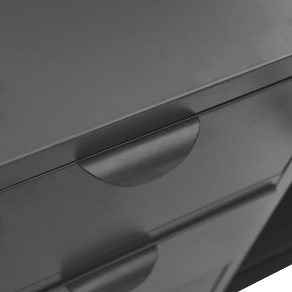 vidaXL Buffet anthracite 105x35x70 cm acier et verre trempé