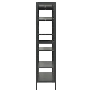 vidaXL Vitrine anthracite 90x40x180 cm acier et verre trempé