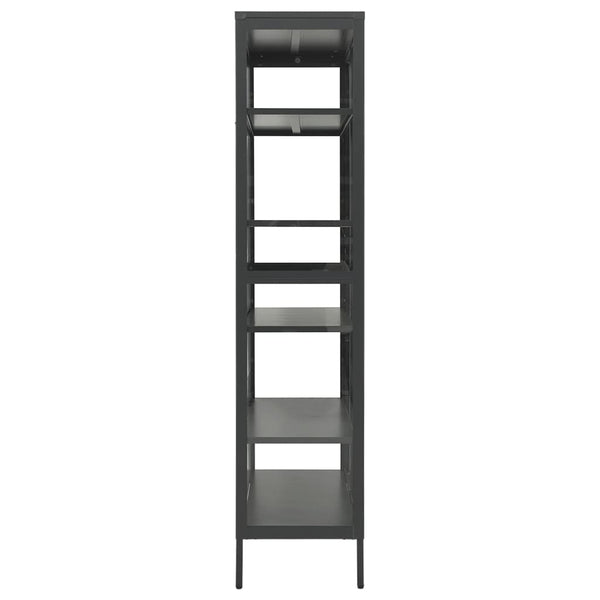 vidaXL Vitrine anthracite 90x40x180 cm acier et verre trempé