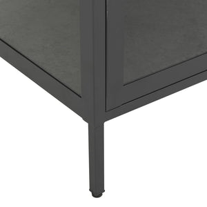 vidaXL Vitrine anthracite 90x40x180 cm acier et verre trempé