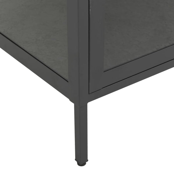 vidaXL Vitrine anthracite 90x40x180 cm acier et verre trempé