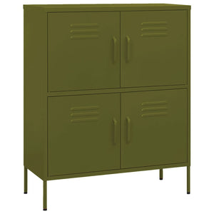 vidaXL Armoire de rangement vert olive 80x35x101,5 cm acier
