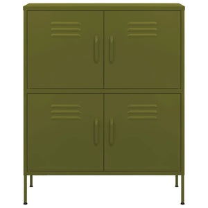 vidaXL Armoire de rangement vert olive 80x35x101,5 cm acier