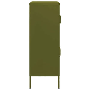 vidaXL Armoire de rangement vert olive 80x35x101,5 cm acier