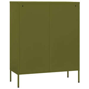 vidaXL Armoire de rangement vert olive 80x35x101,5 cm acier