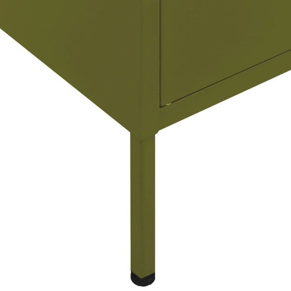 vidaXL Armoire de rangement vert olive 80x35x101,5 cm acier