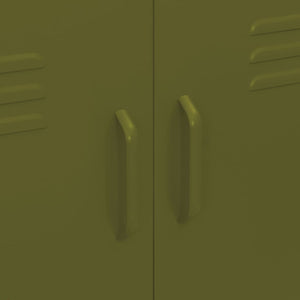 vidaXL Armoire de rangement vert olive 80x35x101,5 cm acier