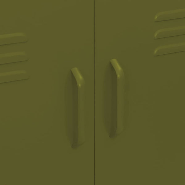 vidaXL Armoire de rangement vert olive 80x35x101,5 cm acier