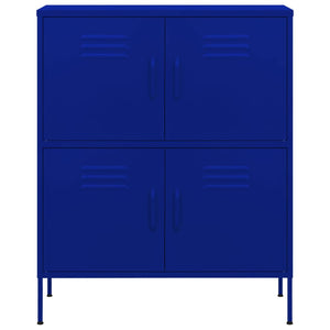 Marineblauer Stahlschrank 80x35x101,5 cm