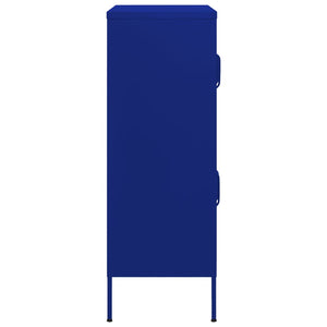 Marineblauer Stahlschrank 80x35x101,5 cm