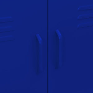 Marineblauer Stahlschrank 80x35x101,5 cm