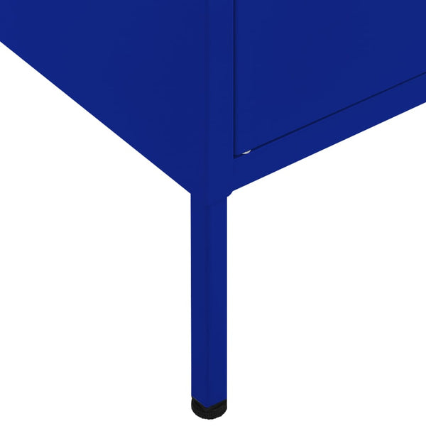 Marineblauer Stahlschrank 80x35x101,5 cm