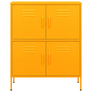 Senfgelber Stahlschrank 80cm