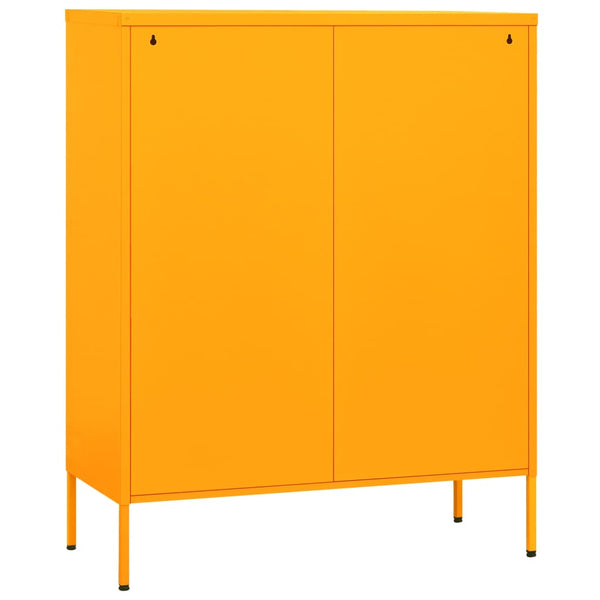 Senfgelber Stahlschrank 80cm
