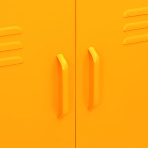 Senfgelber Stahlschrank 80cm