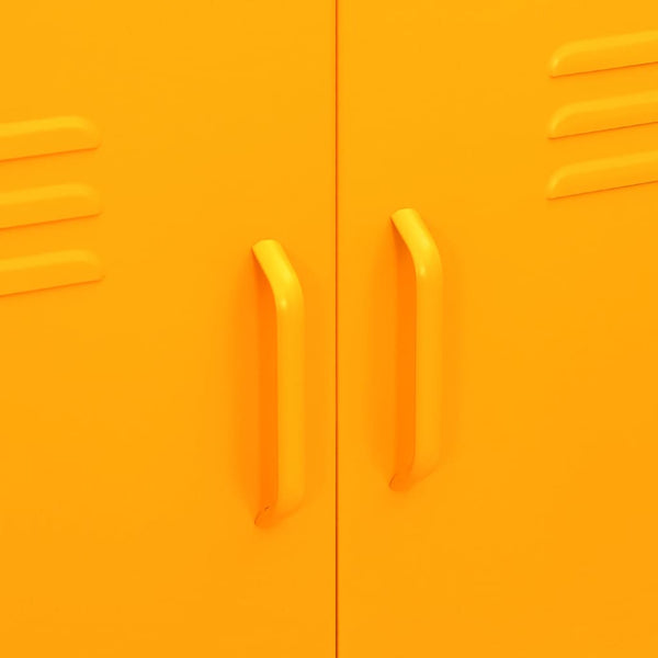 Senfgelber Stahlschrank 80cm