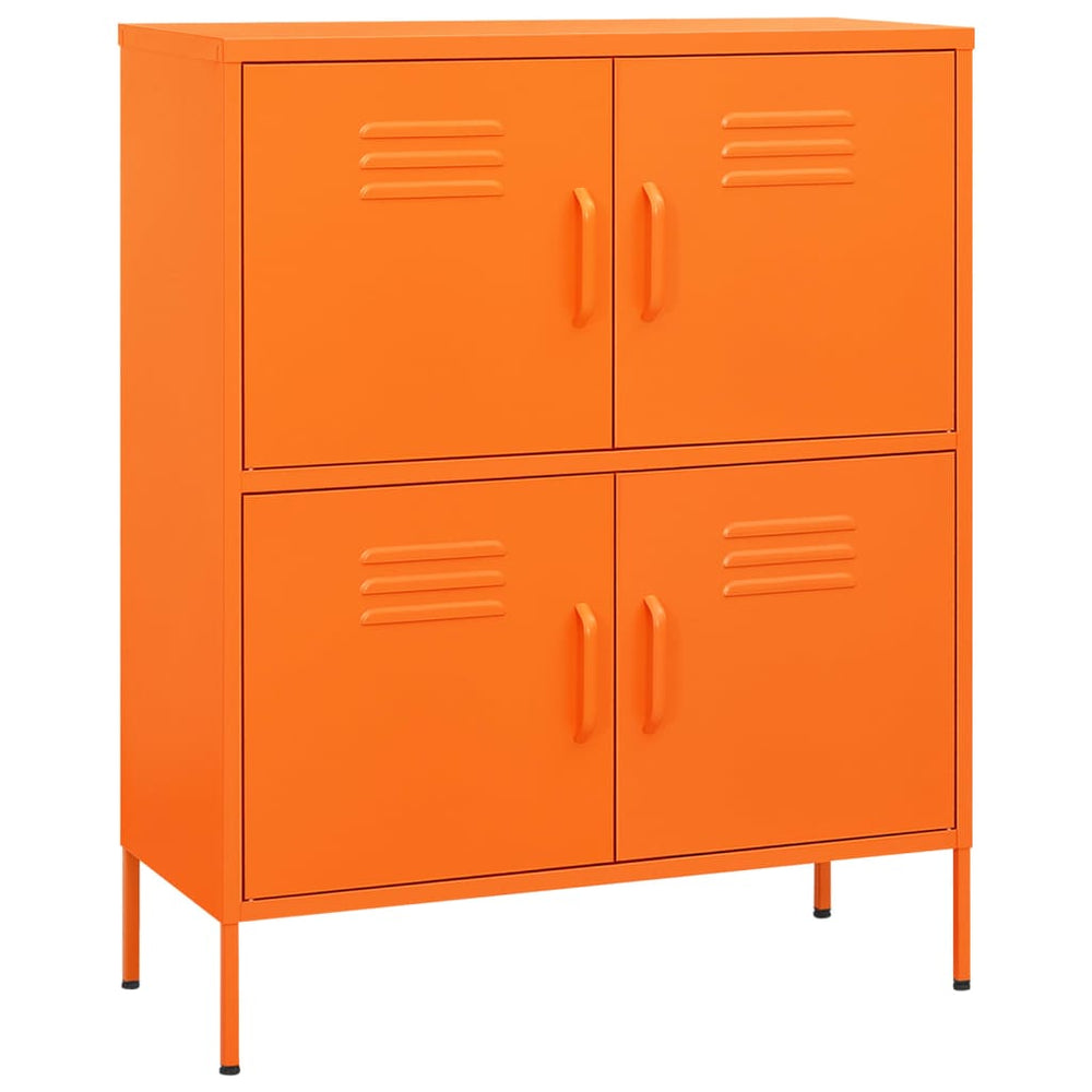 Oranger Stahlschrank 80x35x101,5 cm