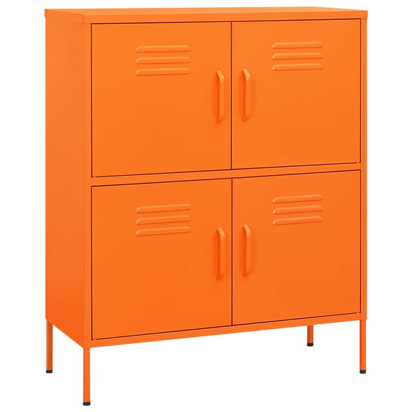 vidaXL Armoire de Rangement Orange 80x35x101,5 cm Acier