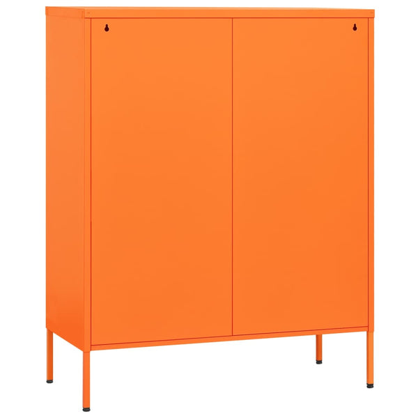 vidaXL Armoire de Rangement Orange 80x35x101,5 cm Acier