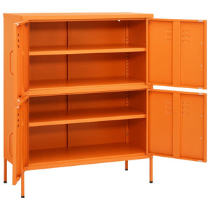 vidaXL Armoire de Rangement Orange 80x35x101,5 cm Acier