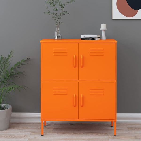 vidaXL Armoire de Rangement Orange 80x35x101,5 cm Acier