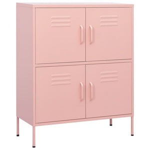 Rosa Stahlschrank, 80 cm