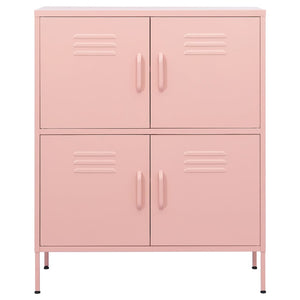 Rosa Stahlschrank, 80 cm