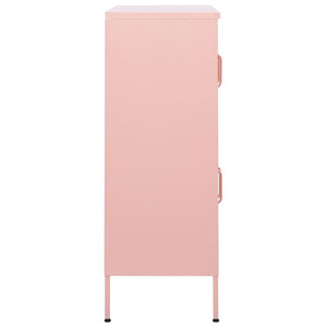 Rosa Stahlschrank, 80 cm